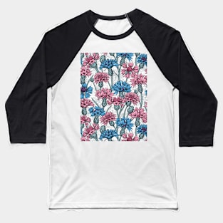 Cornflowers in pink and blue 2 Baseball T-Shirt